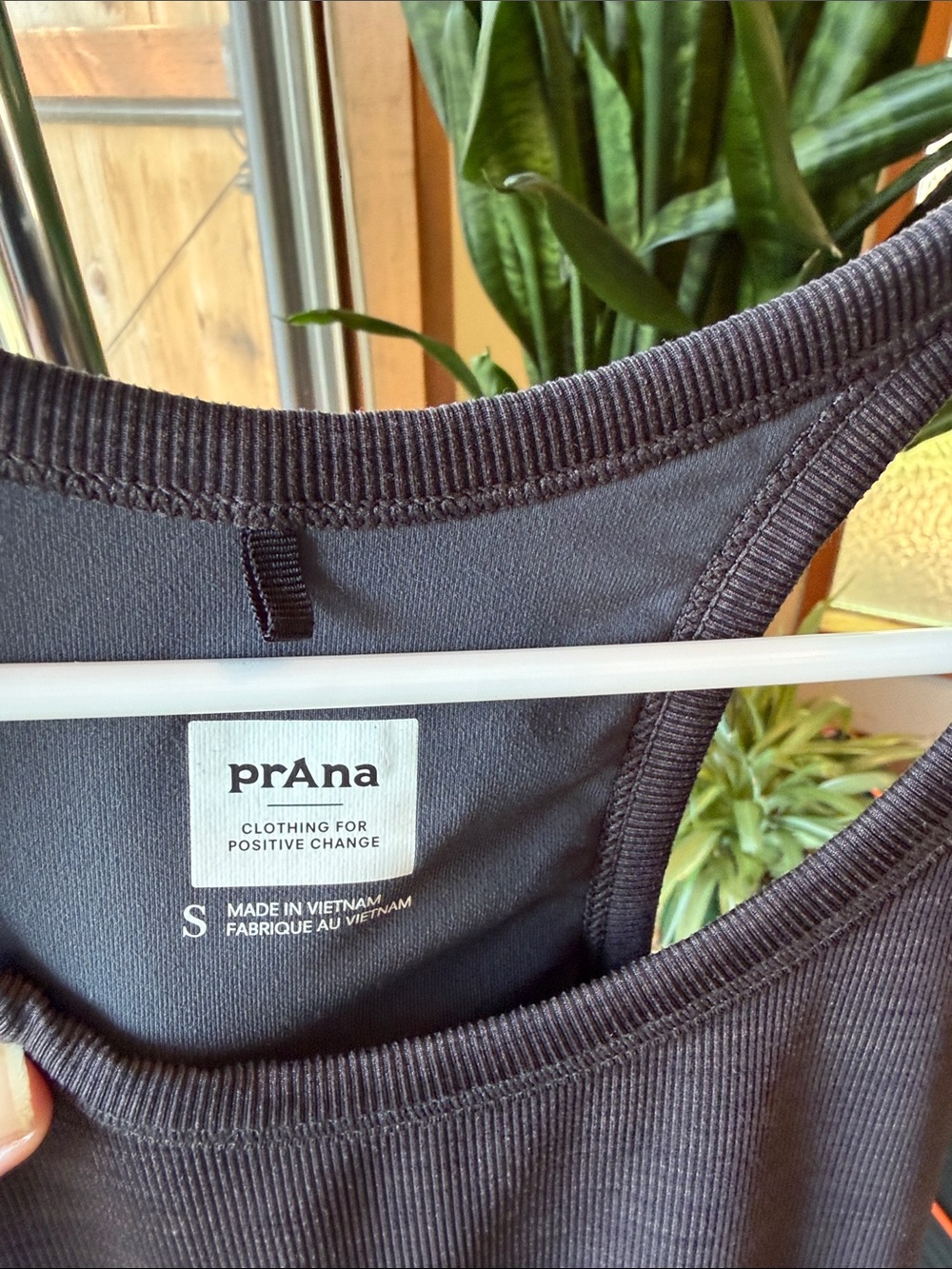 Prana Black Ribbed Racerback Tank - Picture 2 of 4